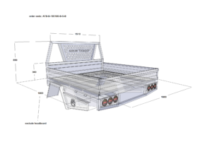 ALUMINIUM UTE TRAY 2 ATB-B-180180-B-S-B